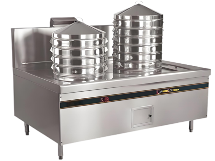 Gas double head steam furnace