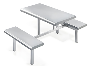 Stainless steel dining table and chair