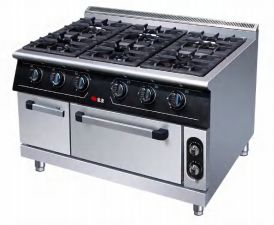 Gas Range With 6-Burner & Electric Oven
