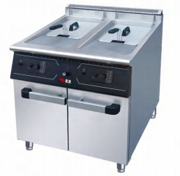 Gas 2-Tank Fryer(2-Basket) With Cabinet