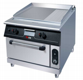 Gas Griddle (2/3Flat&1/3Grooved) With Gas Oven