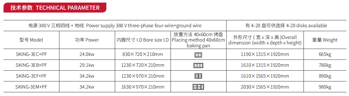 参数三层电烤炉