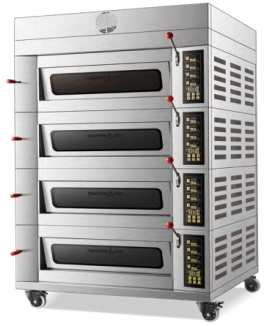 Four level open door electric oven