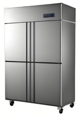 Four door refrigerated freezer