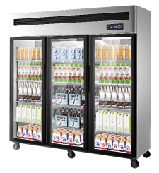 Three door display cabinet
