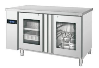 Horizontal countertop disinfection cabinet