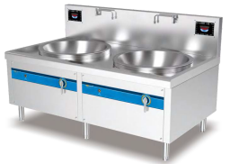 Large power double induction iron wok stove