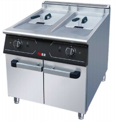 Electric2-TankFryer(2-Basket) With Cabinet