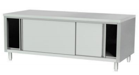 Single pass work cabinet