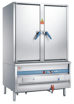 Gas double door steam cabinet