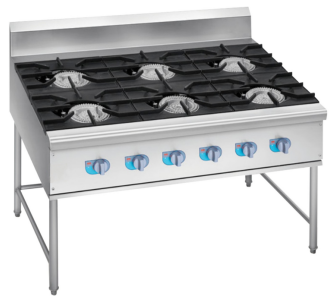 Gas six head stove